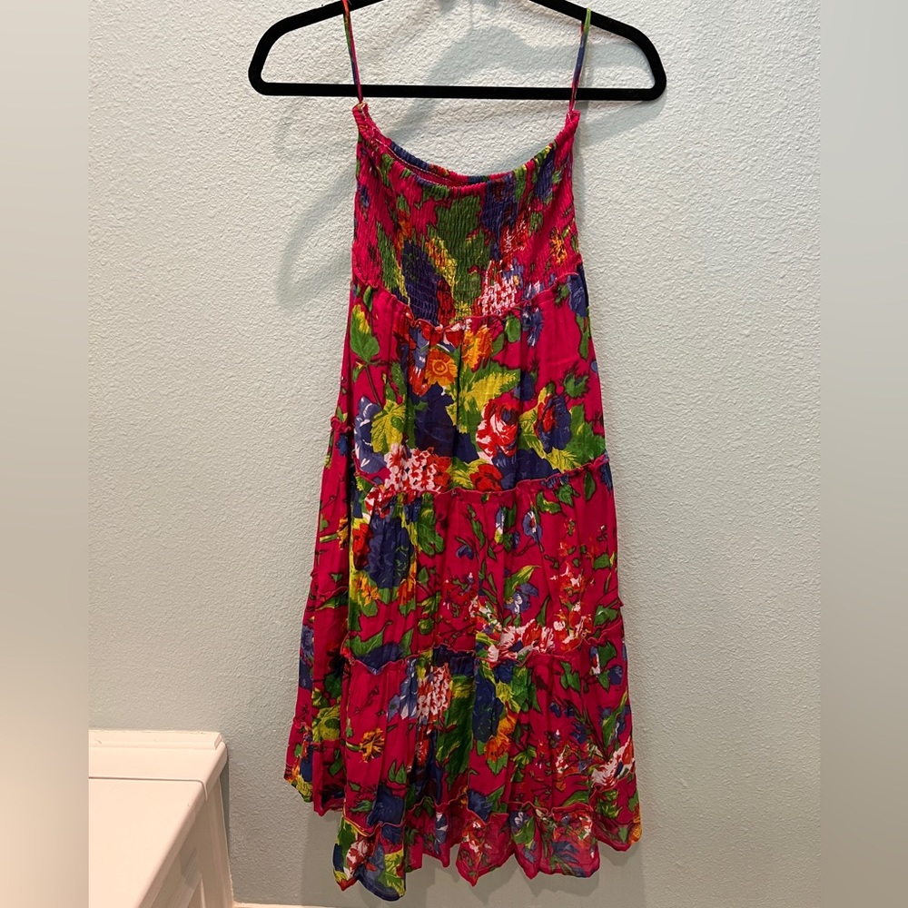 Coline Floral Strapless Sundress One Size NWT
